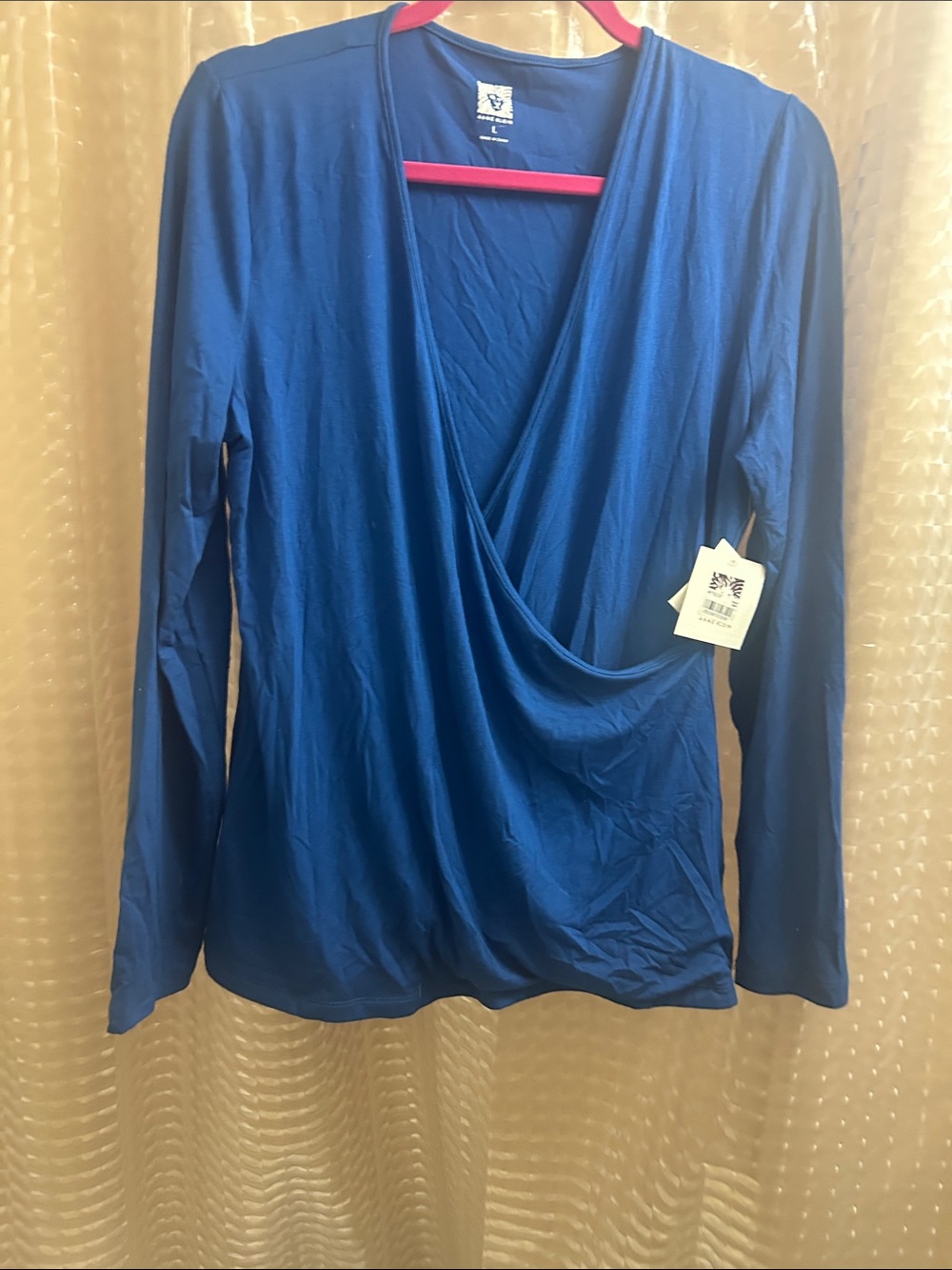 Anne Klein Long Sleeve Blouse - Blue